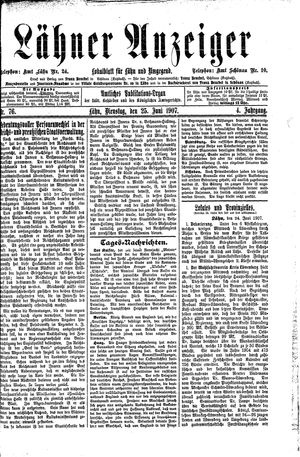 Lähner Anzeiger vom 25.06.1907