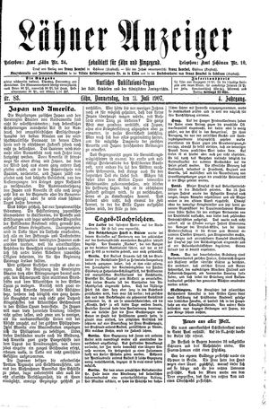 Lähner Anzeiger vom 11.07.1907