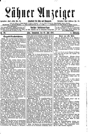 Lähner Anzeiger on Jul 27, 1907