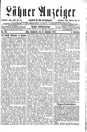 Lähner Anzeiger vom 16.11.1907