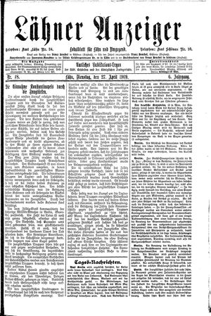 Lähner Anzeiger on Apr 27, 1909