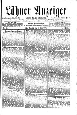 Lähner Anzeiger vom 08.06.1909