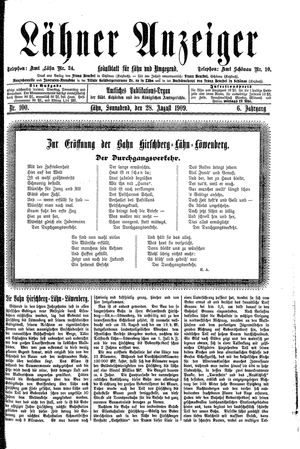 Lähner Anzeiger vom 28.08.1909