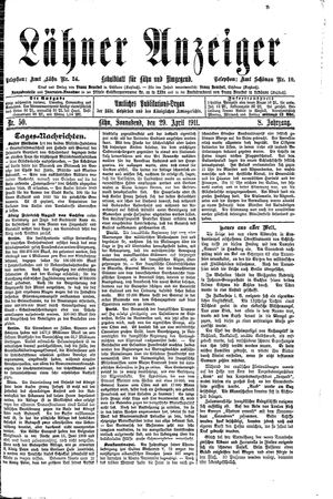 Lähner Anzeiger on Apr 29, 1911