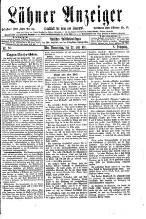 Lähner Anzeiger on Jul 27, 1911