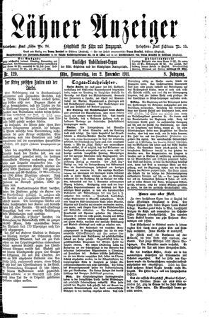 Lähner Anzeiger on Nov 2, 1911