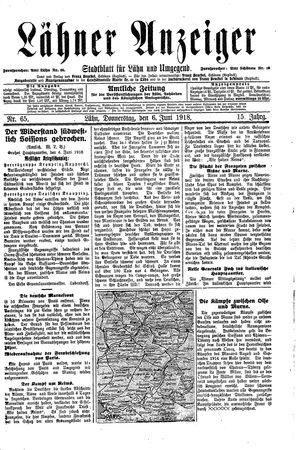 Lähner Anzeiger vom 06.06.1918