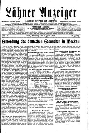 Lähner Anzeiger on Jul 9, 1918