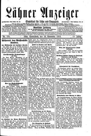 Lähner Anzeiger vom 16.11.1918