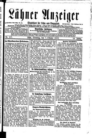 Lähner Anzeiger vom 07.10.1919