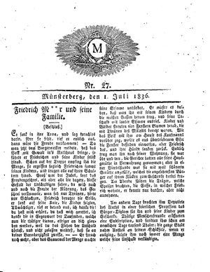 M on Jul 1, 1836