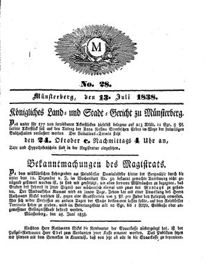 M on Jul 13, 1838