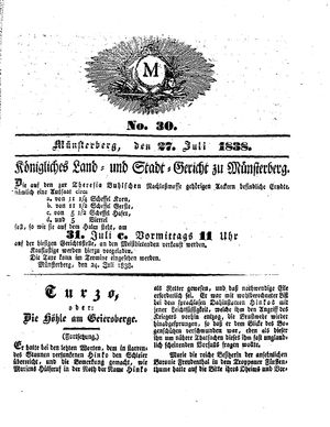 M on Jul 27, 1838
