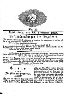 M on Sep 14, 1838