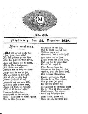 M on Dec 14, 1838