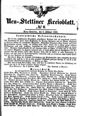 Neustettiner Kreisblatt vom 05.02.1862