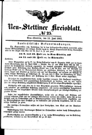 Neustettiner Kreisblatt vom 18.06.1862