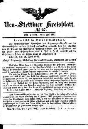 Neustettiner Kreisblatt on Jul 2, 1862