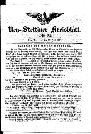 Neustettiner Kreisblatt vom 30.07.1862