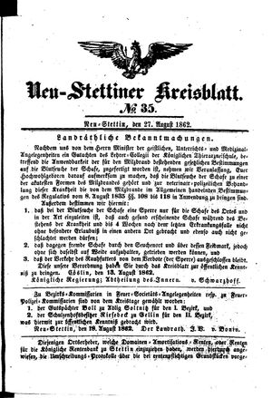 Neustettiner Kreisblatt vom 27.08.1862