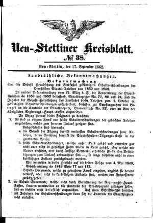 Neustettiner Kreisblatt vom 17.09.1862
