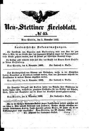 Neustettiner Kreisblatt vom 05.11.1862