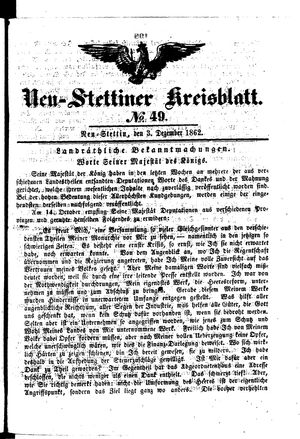 Neustettiner Kreisblatt vom 03.12.1862
