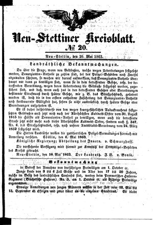 Neustettiner Kreisblatt vom 20.05.1863