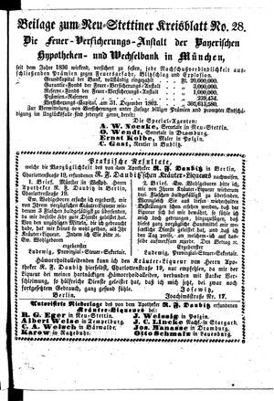 Neustettiner Kreisblatt vom 15.07.1863