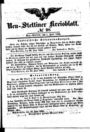 Neustettiner Kreisblatt on Jul 1, 1864