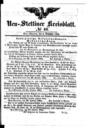 Neustettiner Kreisblatt on Nov 4, 1864