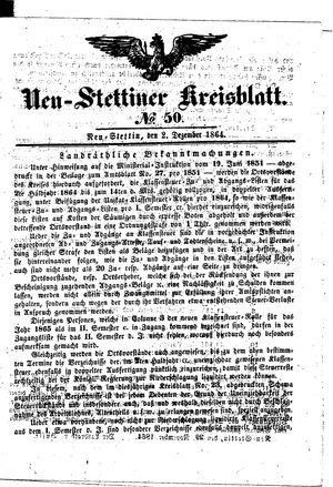 Neustettiner Kreisblatt vom 02.12.1864