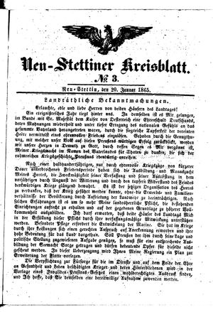 Neustettiner Kreisblatt on Jan 20, 1865