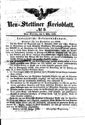 Neustettiner Kreisblatt on Mar 3, 1865