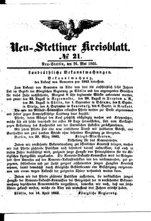 Neustettiner Kreisblatt on May 26, 1865
