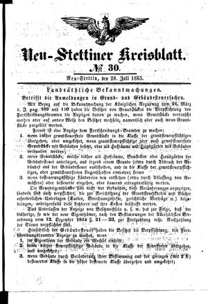Neustettiner Kreisblatt vom 28.07.1865