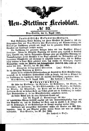 Neustettiner Kreisblatt on Aug 11, 1865