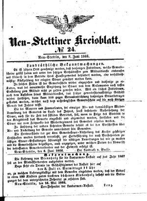 Neustettiner Kreisblatt vom 08.06.1866