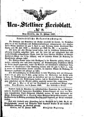 Neustettiner Kreisblatt vom 15.02.1867