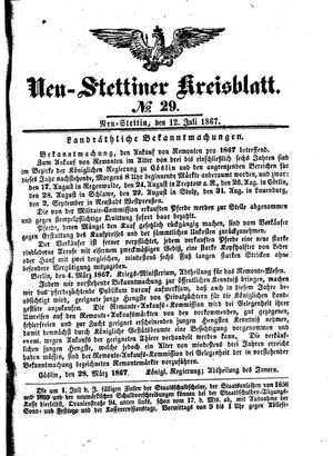 Neustettiner Kreisblatt vom 12.07.1867