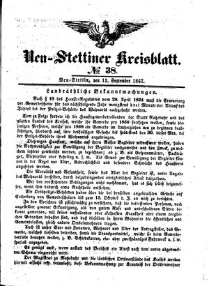 Neustettiner Kreisblatt vom 13.09.1867