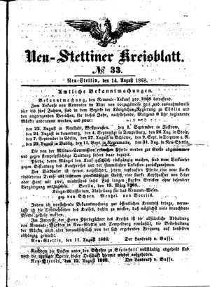 Neustettiner Kreisblatt vom 14.08.1868