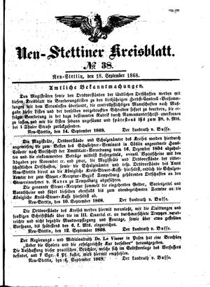 Neustettiner Kreisblatt vom 18.09.1868