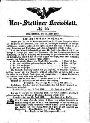 Neustettiner Kreisblatt on Jun 18, 1869