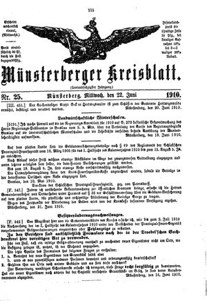 Münsterberger Kreisblatt vom 22.06.1910