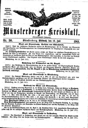 Münsterberger Kreisblatt vom 19.07.1911