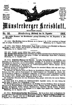 Münsterberger Kreisblatt vom 18.12.1912
