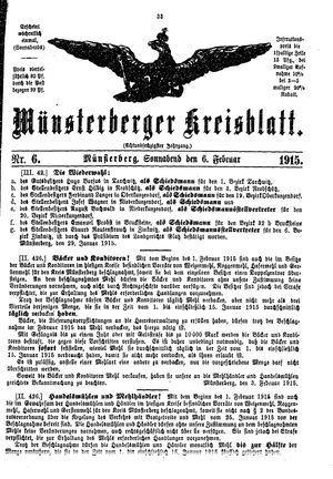 Münsterberger Kreisblatt vom 06.02.1915