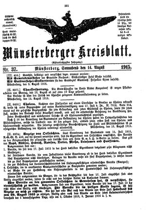 Münsterberger Kreisblatt vom 14.08.1915