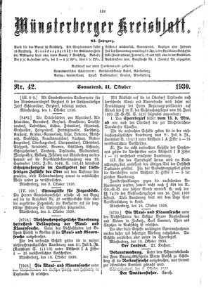 Münsterberger Kreisblatt vom 11.10.1930